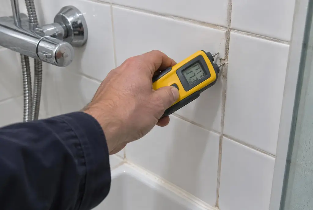 Lekdetectie Ommen – vochtmeter op badkamertegels bij de douche